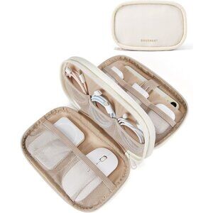 Electronics Organizer Travel Case, Cord Organizer for Women, Travel Cable Bag Be